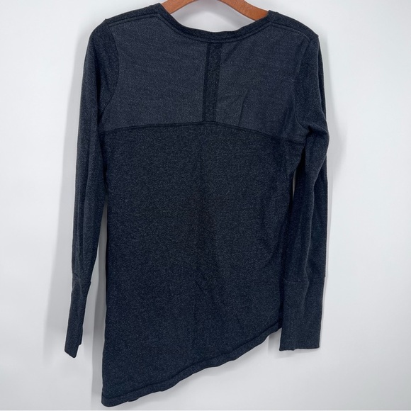 Mountain Hardwear Charcoal Grey Asymmetric Hem Long Sleeve Shirt - Picture 4 of 4